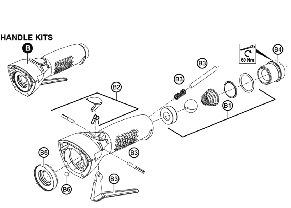 Figure 2 Diagram and Parts List for CP3850-65AB9VE  Chicago Pneumatic Grinder